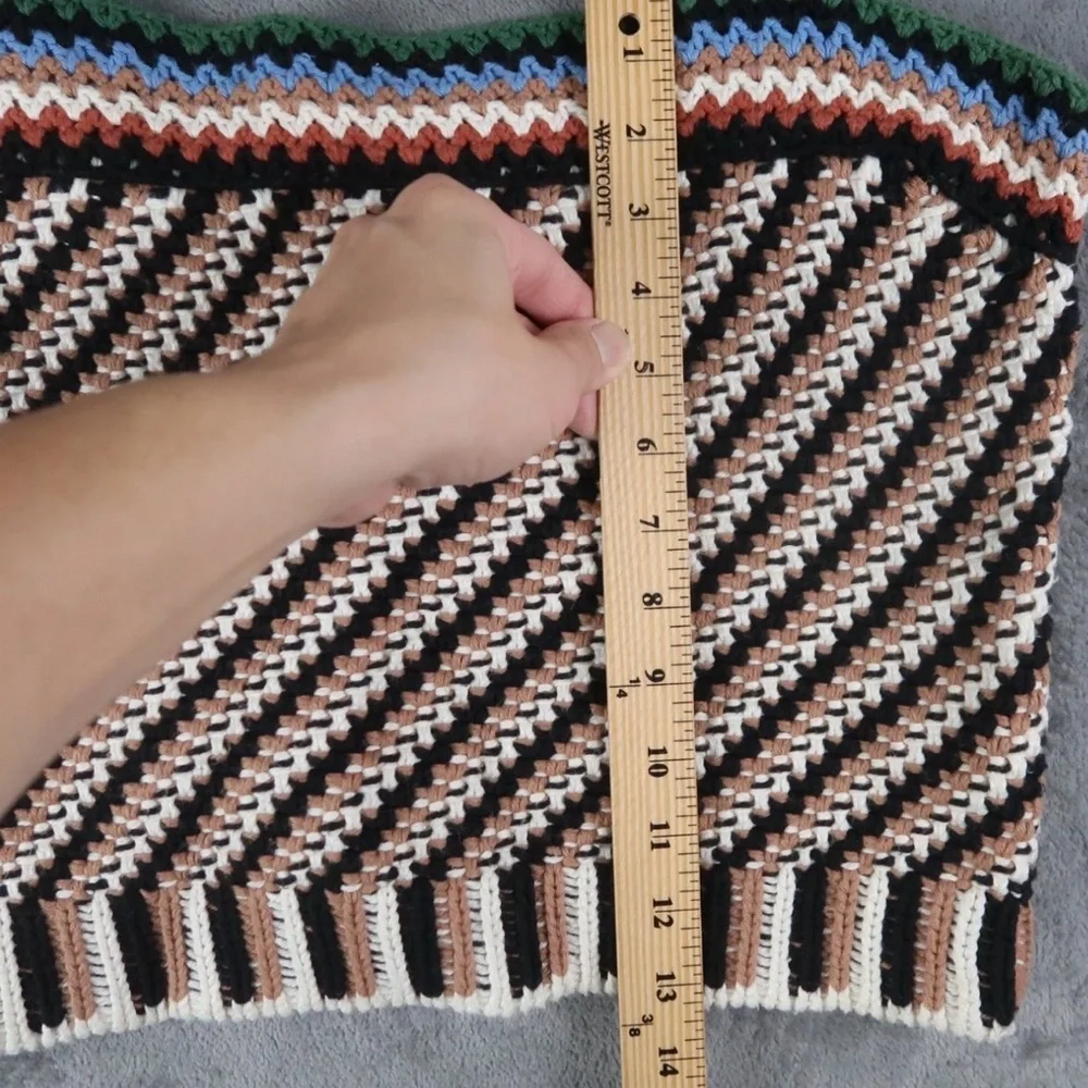 Veronica Beard Womens Livina Knit Cotton Crop Tank Top Brown Medium - Picture 10 of 13